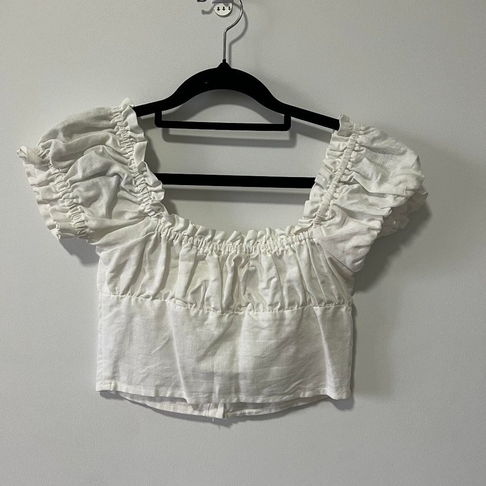 Lulu & Rose white cropped top - Picture 2 of 3